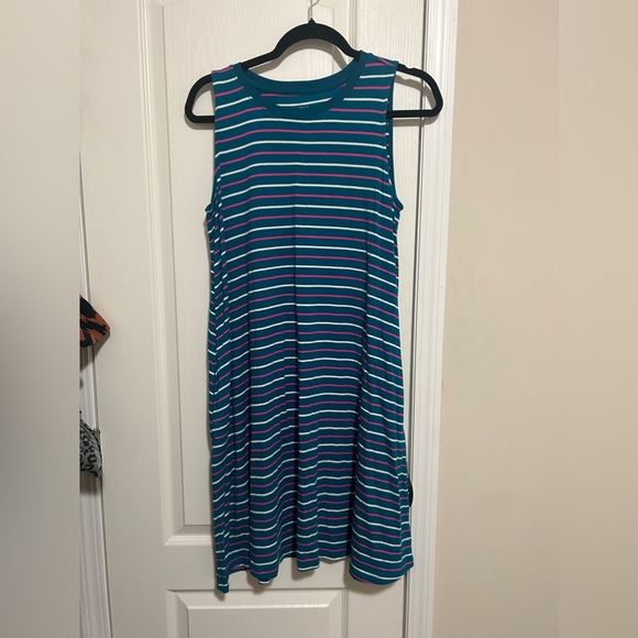 Striped Sleeveless Dress Large Summer Spring Fashion New - Picture 1 of 4